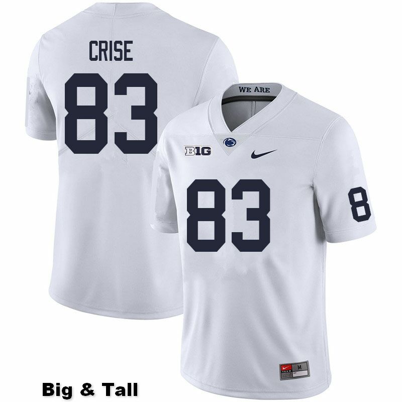 NCAA Nike Men's Penn State Nittany Lions Johnny Crise #83 College Football Authentic Big & Tall White Stitched Jersey ASF7298CT